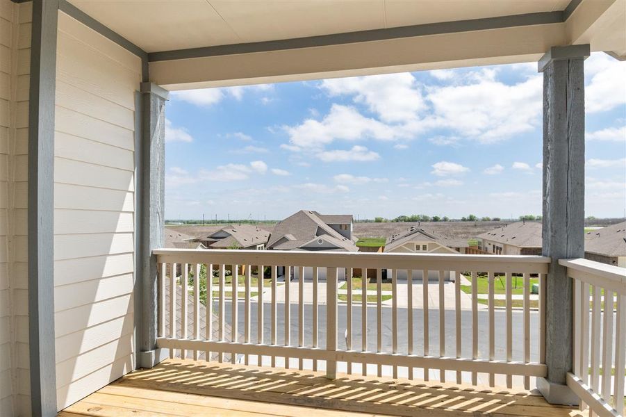 Balcony featuring a residential view