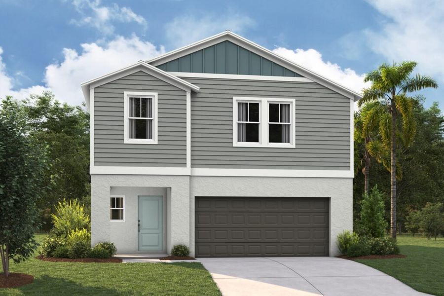 Representative exterior photo of a completed home built from the Turquesa by Casa Fresca Homes in Villa Mar, Winter Haven, FL (Image 11).