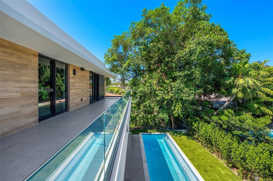 Exterior details and patio area of a home in , Miami Beach (Image 3). Exterior details and patio area of a home in , Miami Beach (Image 3).