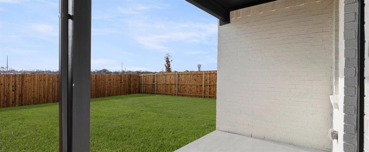 Covered Patio and Backyard