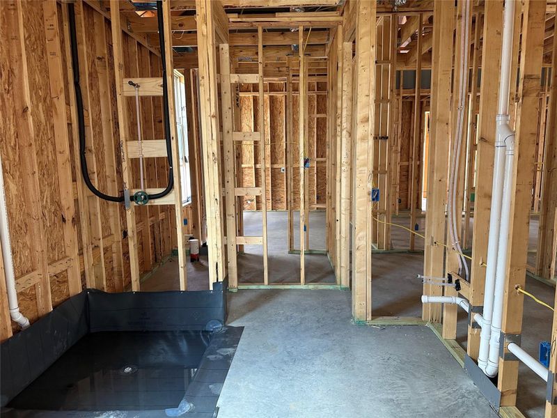 Separate tub and shower