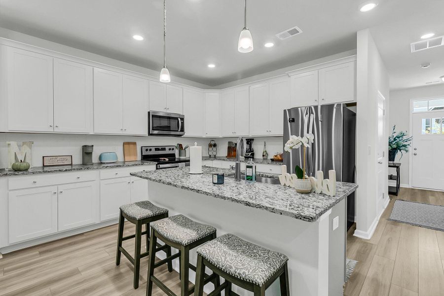 Furnished interior view inside a new home in Boykins Run Townhomes, Moncks Corner (Image 29). Furnished interior view inside a new home in Boykins Run Townhomes, Moncks Corner (Image 29).