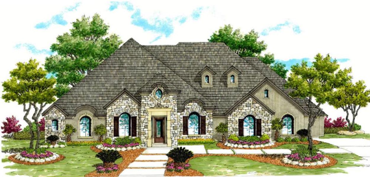 Representative rendering of the exterior for the 3494 by Texas Homes (Image 5). Representative rendering of the exterior for the 3494 by Texas Homes (Image 5).