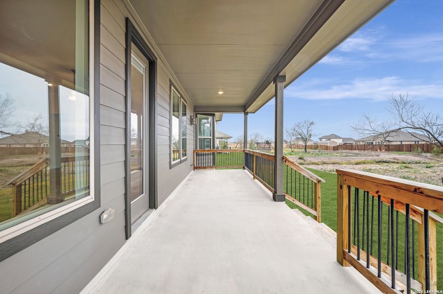 Exterior details and patio area of a home in Everly Estates, San Antonio (Image 24).