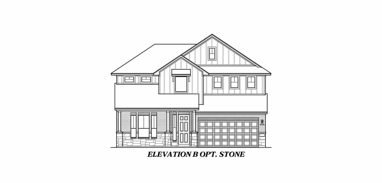 Representative exterior photo of a completed home built from the Madison by Chesmar Homes in Buffalo Crossing – New Phase Now Preselling, Cibolo, TX (Image 5).