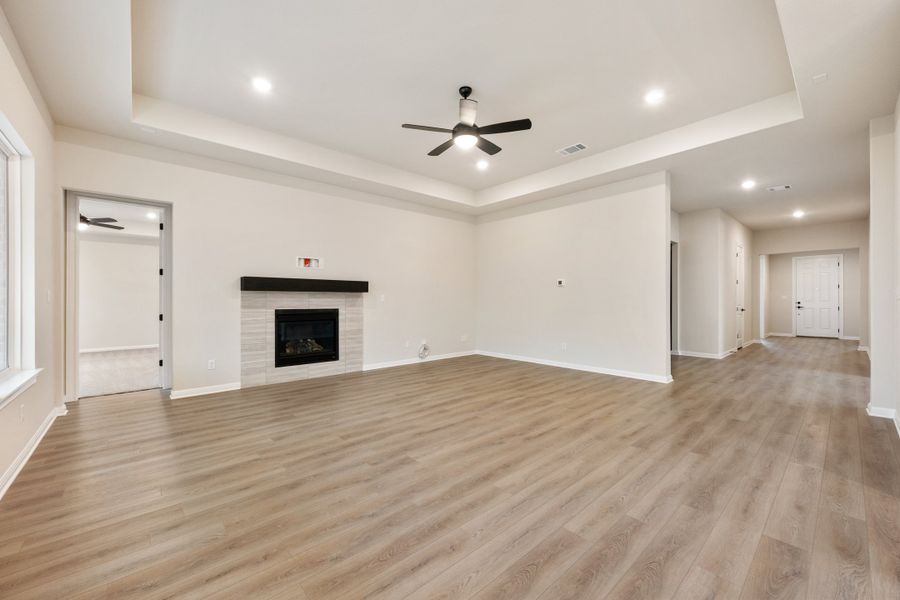 Representative unfurnished interior of a home built from the Carolina by Ashton Woods in The Estates at La Cima, San Marcos (Image 35). Representative unfurnished interior of a home built from the Carolina by Ashton Woods in The Estates at La Cima, San Marcos (Image 35).
