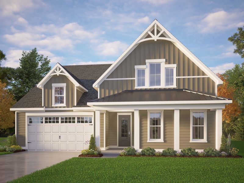 Representative exterior photo of a completed home built from the The Sutton by RobuckHomes in Kennebec Crossing, Angier, NC (Image 2).