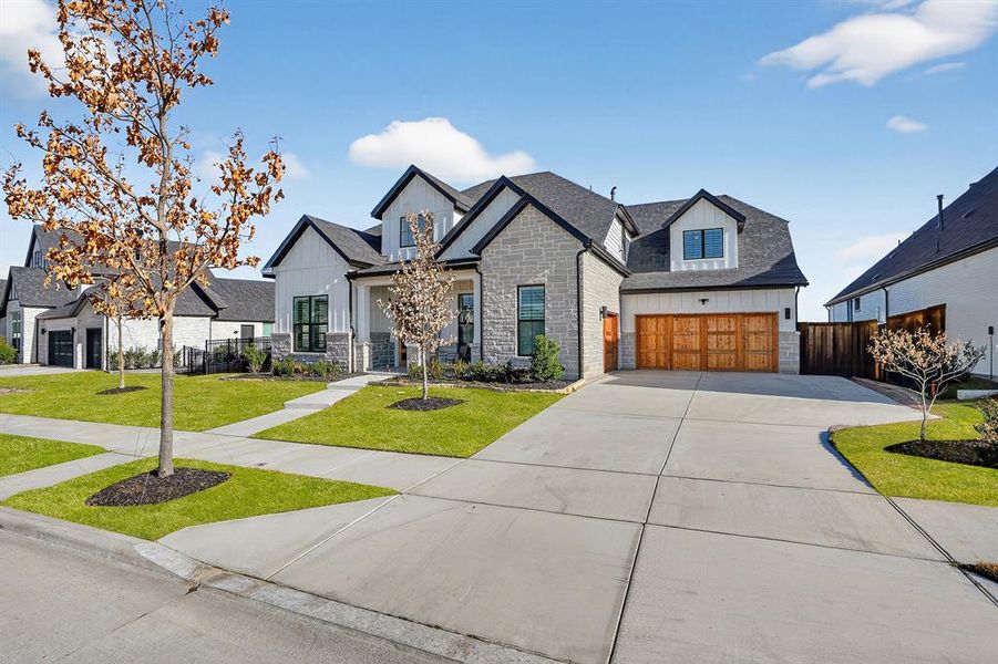 Front exterior of a new home in , Fort Worth, TX, highlighting curb appeal (Image 24).