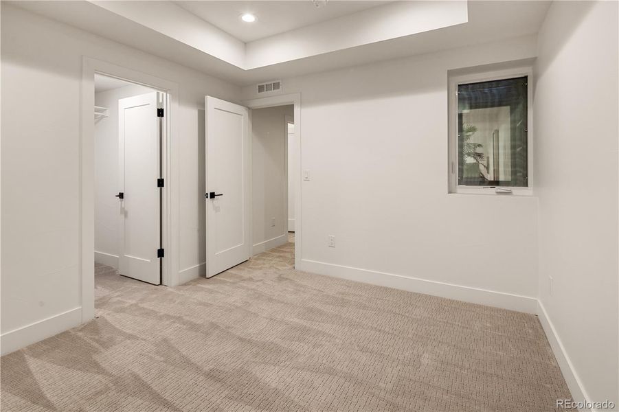 Basement Bedroom with Walk-in Closet
