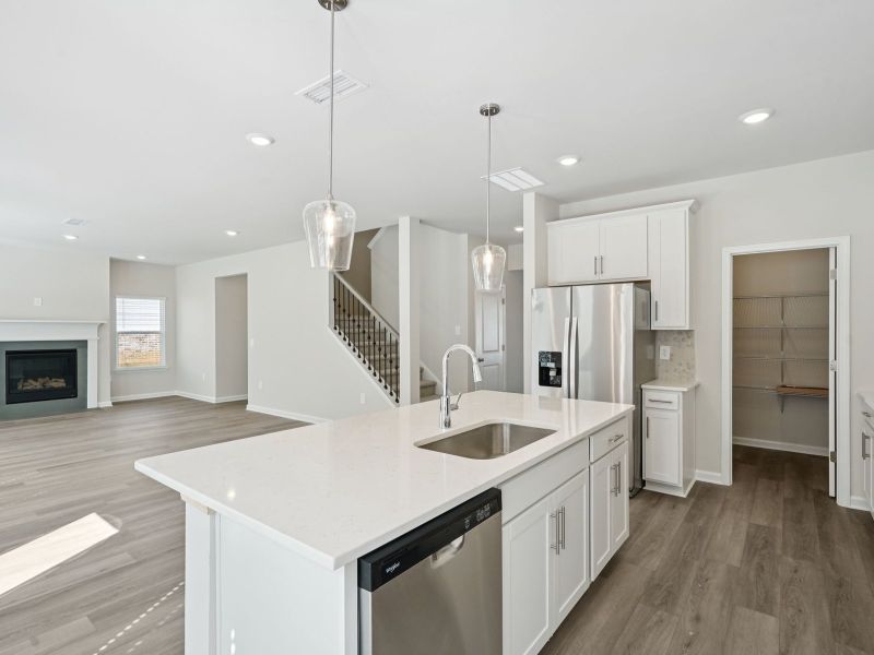Furnished interior view inside a new home in Parkside at Grayson, Grayson (Image 6).