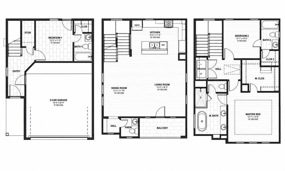 2D floor plan layout of this home in Donovan Park, Houston, TX (Image 5). 2D floor plan layout of this home in Donovan Park, Houston, TX (Image 5).