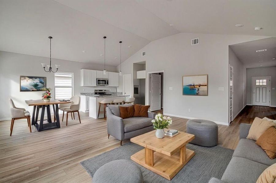 Furnished interior view inside a new home in , Fort Worth (Image 5).