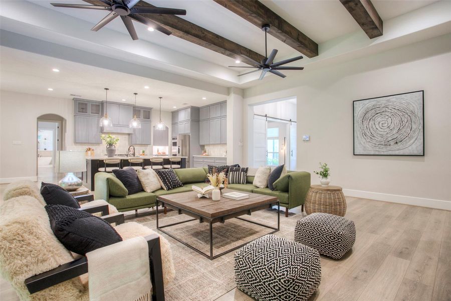 Furnished interior view inside a new home in , Willis (Image 17).