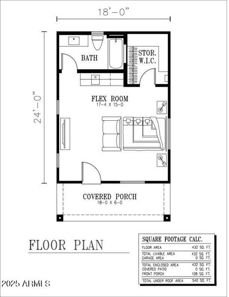 432sqft Casita Plan 432sqft Casita Plan