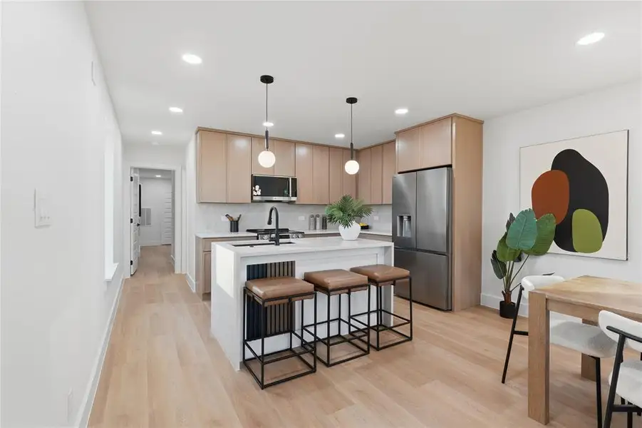 Furnished interior view inside a new home in , Dallas (Image 7).