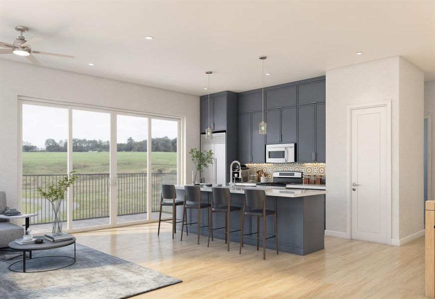 Furnished interior view inside a new home in , Dallas (Image 7).