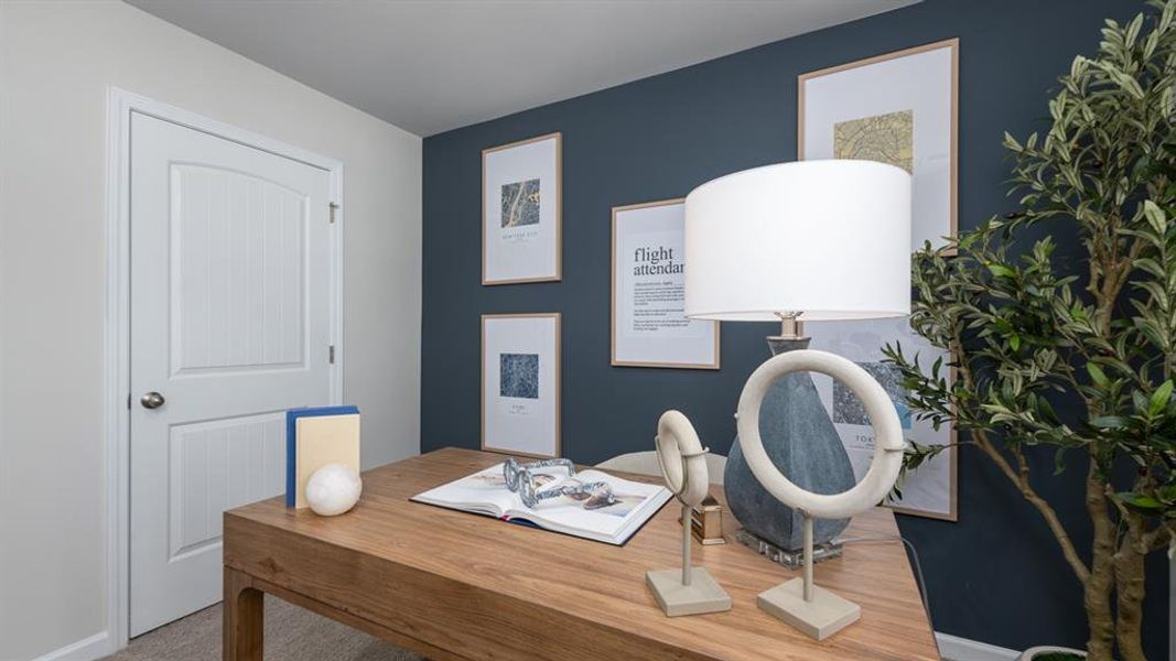 Furnished interior view inside a new home in Townes at Asbury, Hapeville (Image 32).
