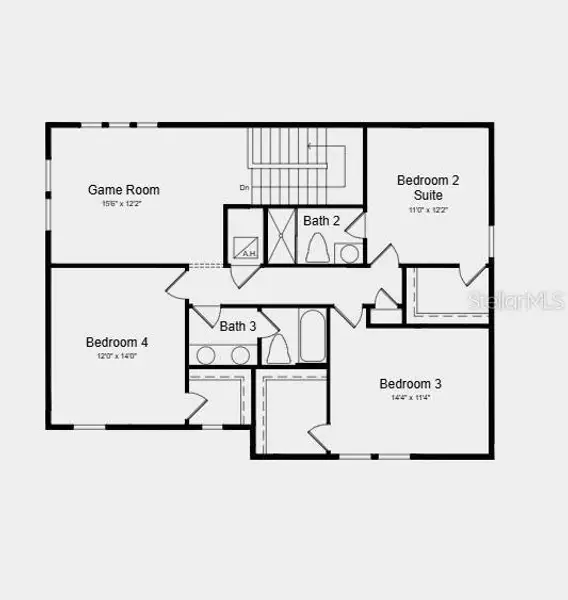 2D floor plan layout of this home in Skye Ranch Community Group Page, Sarasota, FL (Image 3).