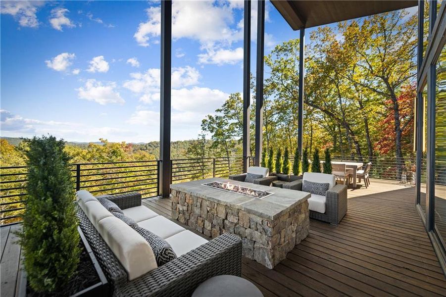 Exterior details and patio area of a home in , Blue Ridge (Image 24). Exterior details and patio area of a home in , Blue Ridge (Image 24).