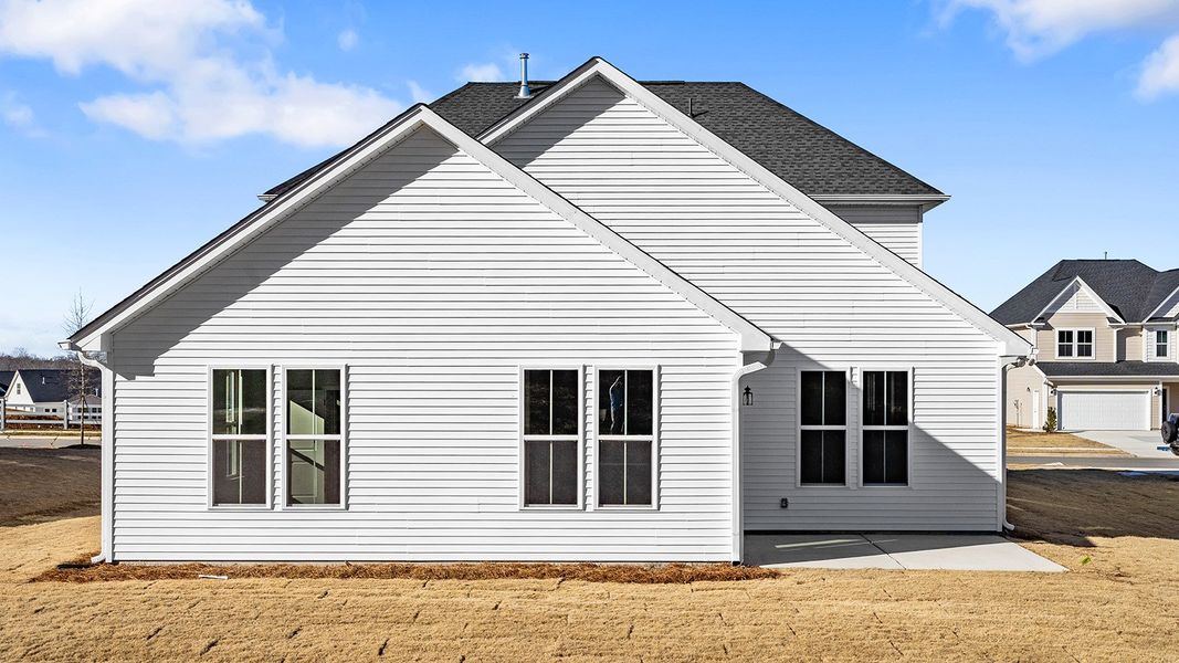Exterior details and patio area of a home in Fieldstone, Lexington (Image 3). Exterior details and patio area of a home in Fieldstone, Lexington (Image 3).