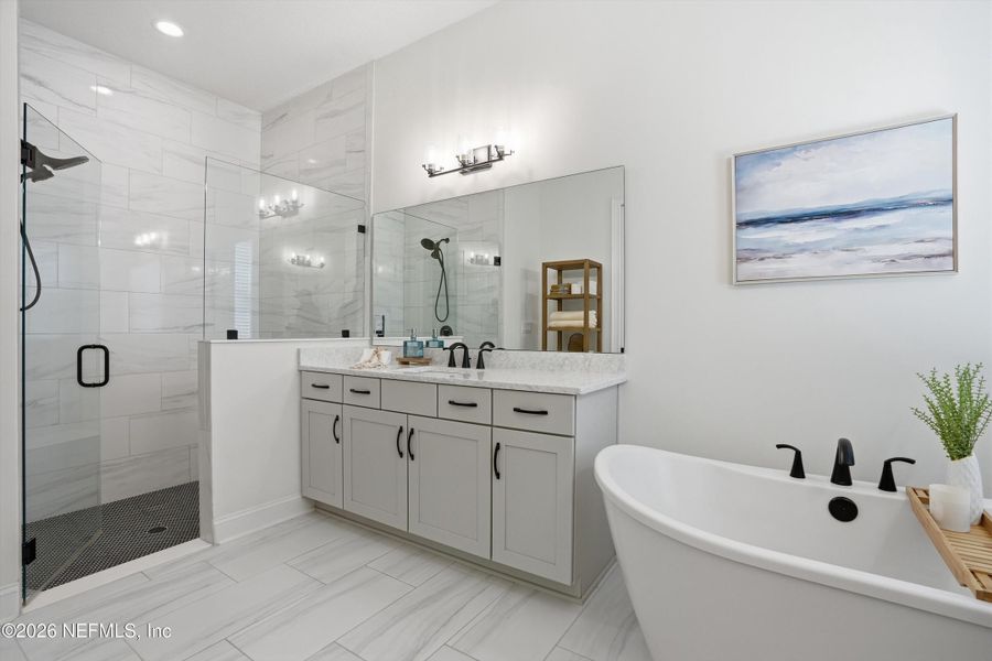 Furnished interior view inside a new home in Palm Crest at Seabrook, Ponte Vedra (Image 40).