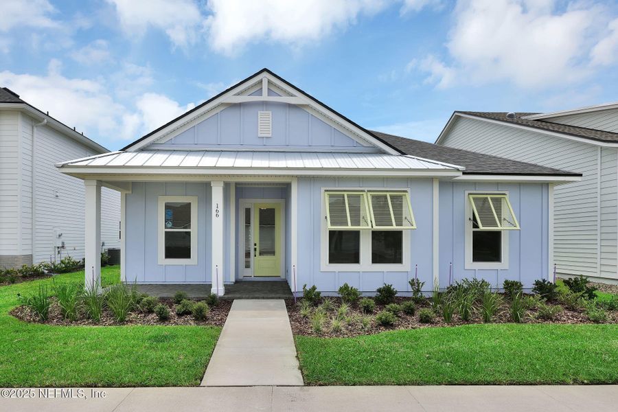 Front exterior of a new home in Seabrook Village at Seabrook, Nocatee, FL, highlighting curb appeal (Image 25).