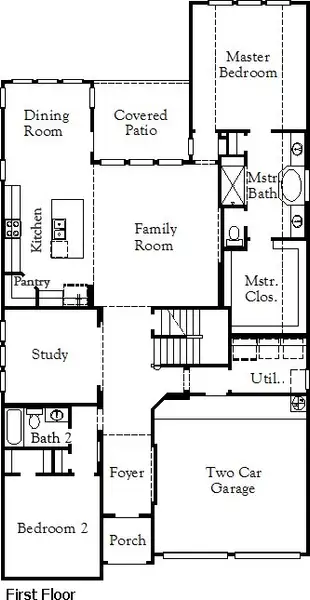 2D floor plan layout of this home in South Pointe, Mansfield, TX (Image 2). 2D floor plan layout of this home in South Pointe, Mansfield, TX (Image 2).