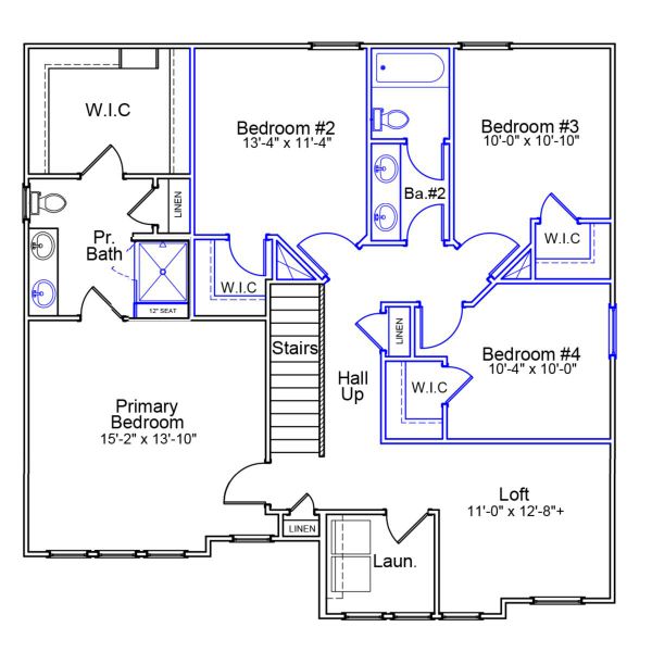2D floor plan layout of this home in Cornerstone, Anderson, SC (Image 3). 2D floor plan layout of this home in Cornerstone, Anderson, SC (Image 3).