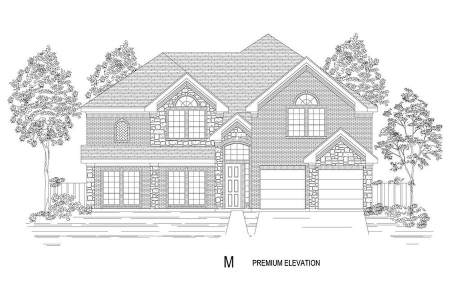 Representative rendering of the exterior for the Brentwood 3F (w/Media) by First Texas Homes (Image 19). Representative rendering of the exterior for the Brentwood 3F (w/Media) by First Texas Homes (Image 19).