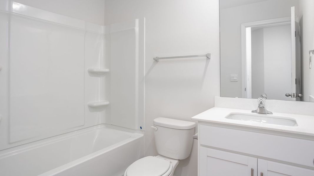 Furnished interior view inside a new home in The Gables at Edinborough Townes, Gibsonville (Image 6).