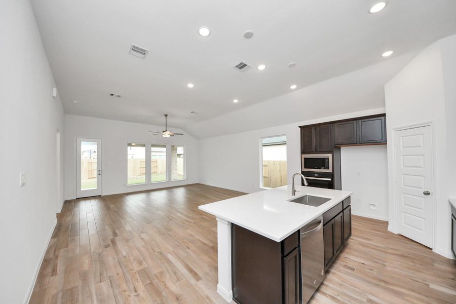 Furnished interior view inside a new home in 50' Traditional Homes at Elyson, Katy (Image 2). Furnished interior view inside a new home in 50' Traditional Homes at Elyson, Katy (Image 2).
