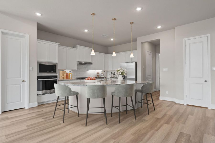 Furnished interior view inside a new home in Coastal Point, League City (Image 7).