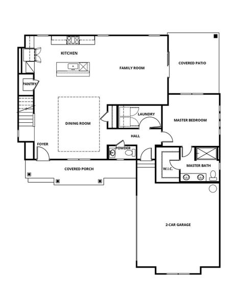 2D floor plan layout of this home in Stoneridge Hills, Rock Hill, SC (Image 4).