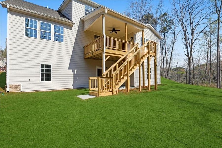 Exterior details and patio area of a home in Bradley Gin, Monroe (Image 41).