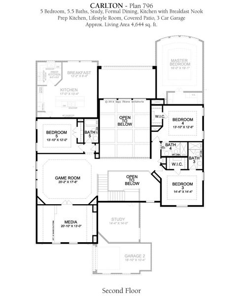 2D floor plan layout for the Carlton by Landon Homes in Lexington Frisco, Frisco, TX (Image 5). 2D floor plan layout for the Carlton by Landon Homes in Lexington Frisco, Frisco, TX (Image 5).
