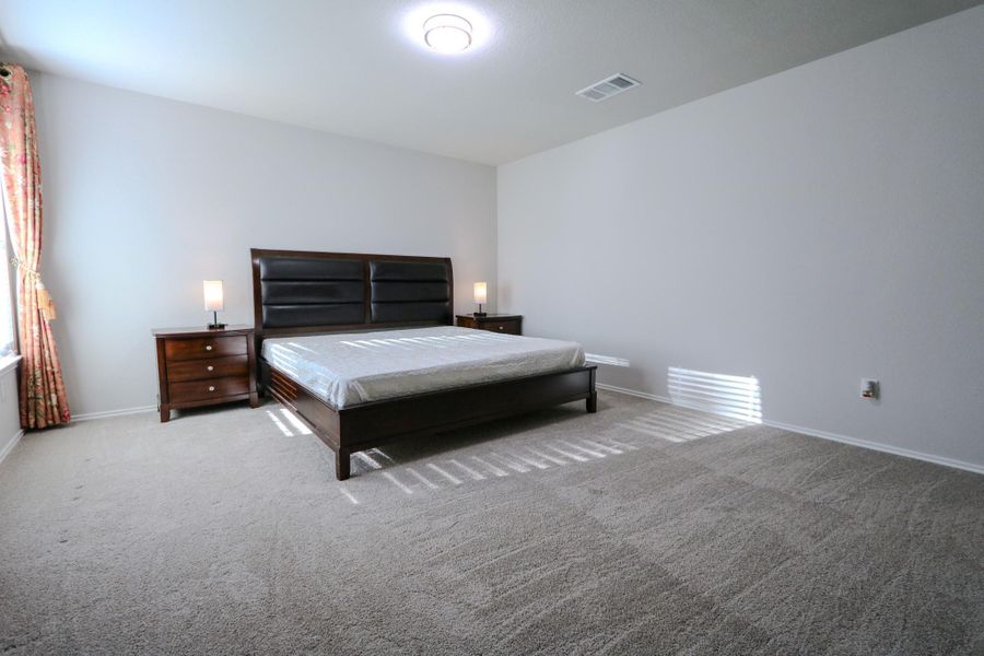 Primary bedroom. King plus size bed & night stands give-away. Primary bedroom. King plus size bed & night stands give-away.