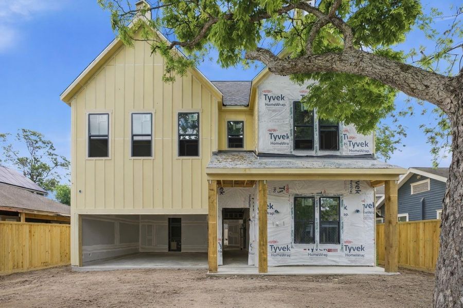 Striking curb appeal on a lovely street in the Heights.