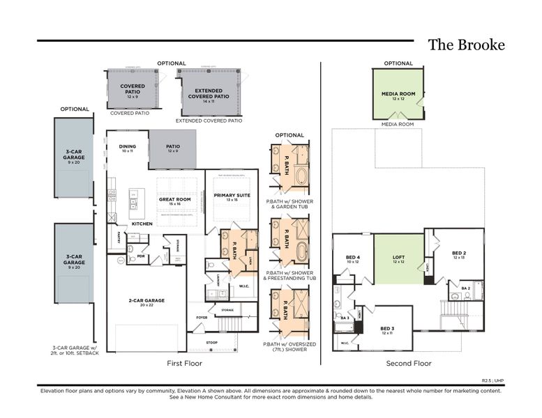 The Brooke with Gourmet Kitchen & Opt. 3-Car Garage (R2.5)