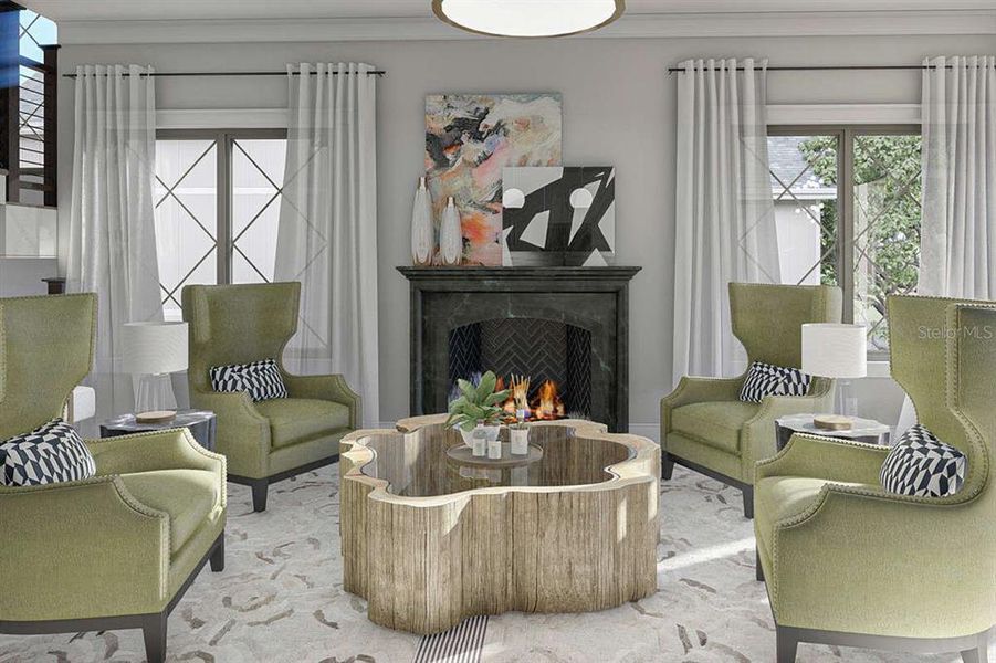 Furnished interior view inside a new home in , Tampa (Image 11).