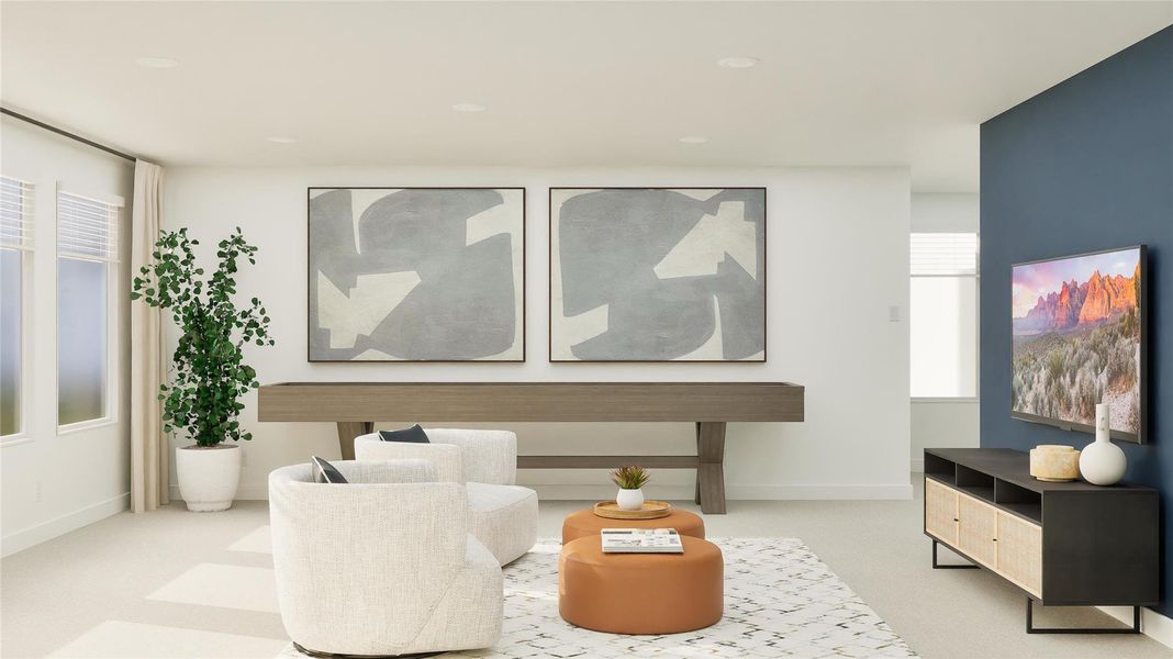 Furnished interior view inside a new home in River Bridge Ranch, San Marcos (Image 10).