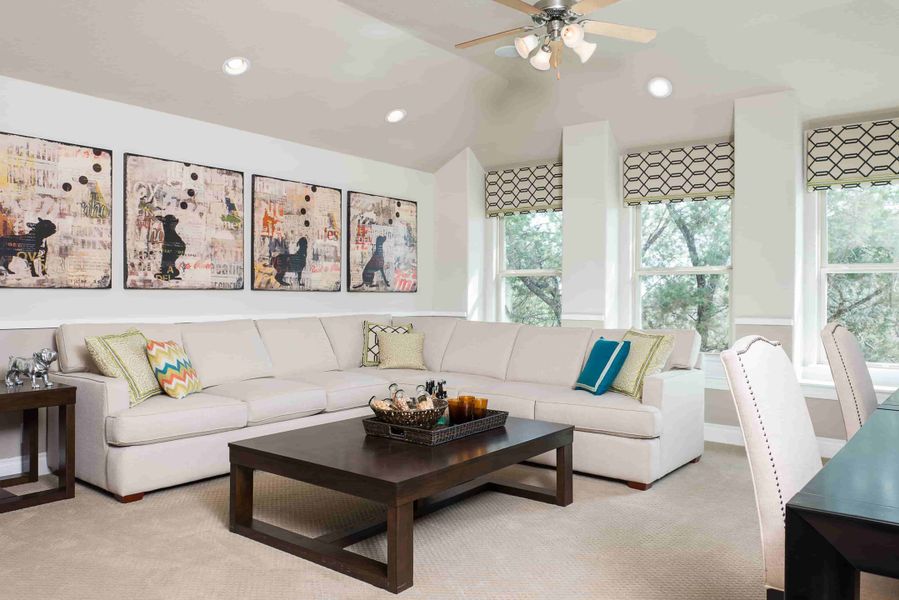 Representative furnished interior of a home built from the Guillermo by Ashton Woods in Megan's Landing, Castroville (Image 5).