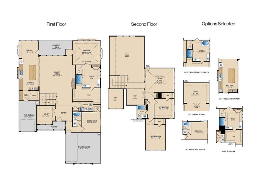 2D floor plan layout of this home in Meadow Run, Melissa, TX (Image 2). 2D floor plan layout of this home in Meadow Run, Melissa, TX (Image 2).