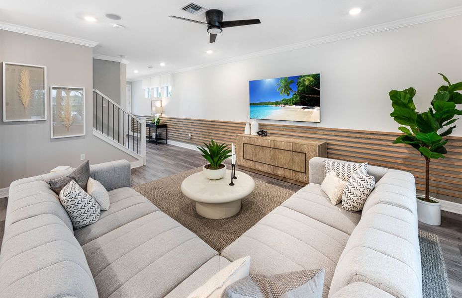 Furnished interior view inside a new home in Avondale at Avenir, Palm Beach Gardens (Image 13).