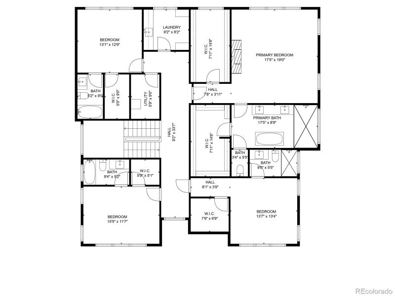 2D floor plan layout of this home in , Denver, CO (Image 7).