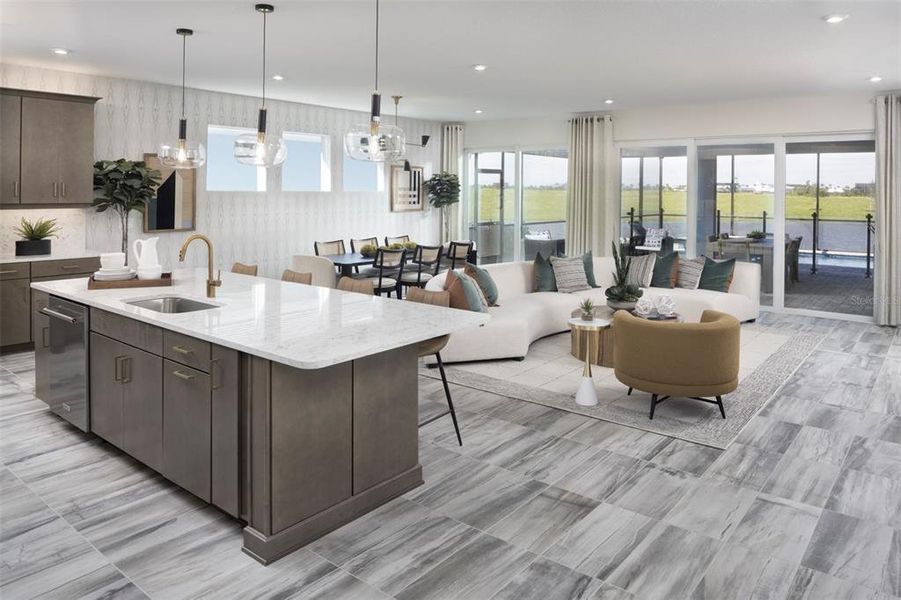 Furnished interior view inside a new home in Wellen Park, Venice (Image 9).