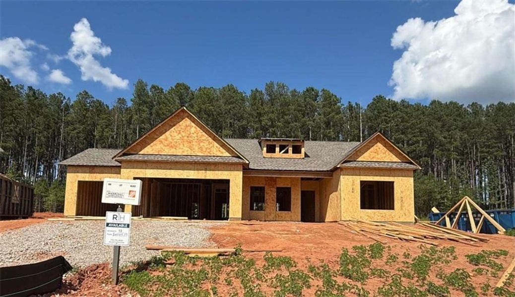In-progress construction of a new home in Weslyn Park, Social Circle, GA (Image 1). In-progress construction of a new home in Weslyn Park, Social Circle, GA (Image 1).