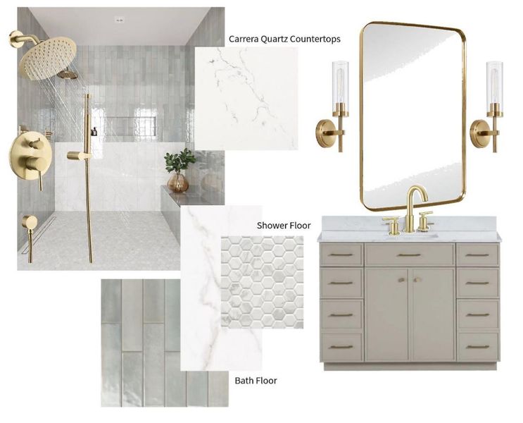 Gorgeous the third bathroom design for the next houses being built in the community, total 6 homes.