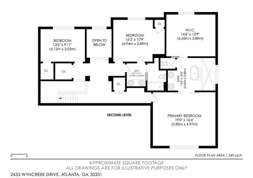 2D floor plan layout of this home in , Atlanta, GA (Image 5).
