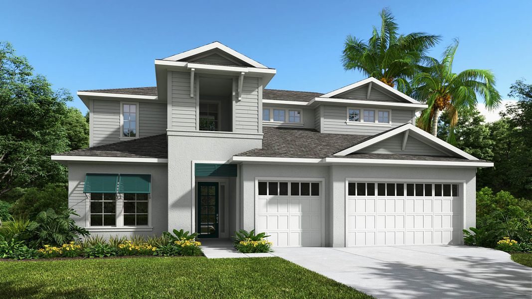 Representative exterior photo of a completed home built from the 3575F by Perry Homes in Glynlea Country Club 60', Port St. Lucie, FL (Image 2).
