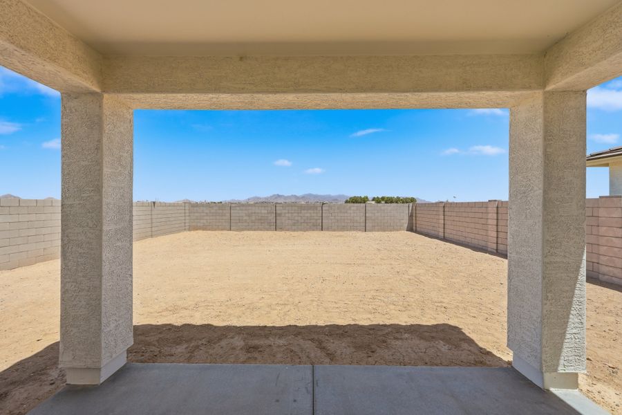 Exterior details and patio area of a home in Montana Vista - Highland, Buckeye (Image 2). Exterior details and patio area of a home in Montana Vista - Highland, Buckeye (Image 2).